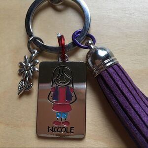 ‎"Nicole" flower  key fob/bag charm